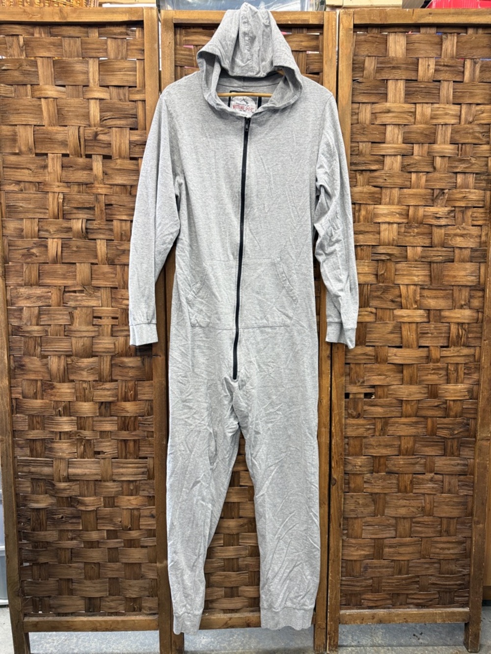 Light Gray Men's Hooded Onesie - Unbranded